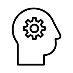 Mental process, thinking mechanism, cognitive function - vector icon