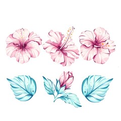 Summer vibes come alive with vibrant hibiscus flowers, perfect for celebrating beach getaways and...