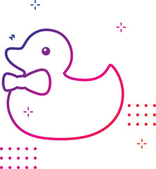 duck vector icon logo rubber duck bath shower cartoon character illustration bird farm animal symbol doodle