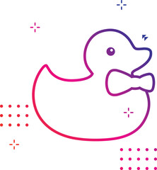 duck vector icon logo rubber duck bath shower cartoon character illustration bird farm animal symbol doodle