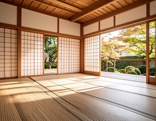 Japanese Zen Style Series—Japanese Tatami Room with Shoji Door