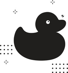 duck vector icon logo rubber duck bath shower cartoon character illustration bird farm animal symbol doodle
