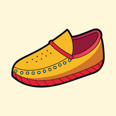 vector illustration of moccasins