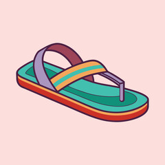 vector illustration of sandals