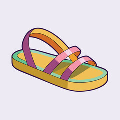 vector illustration of sandals