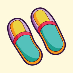 vector illustration of a slippers