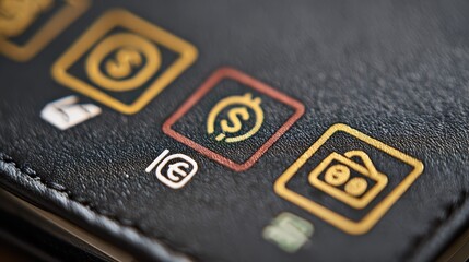 Cryptocurrency wallet showing bitcoin, dollar and euro symbols is capturing modern finance