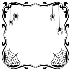 Halloween spider web frame