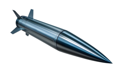 Transparent Hypersonic Missile Render – Futuristic Weapon PNG Cutout
