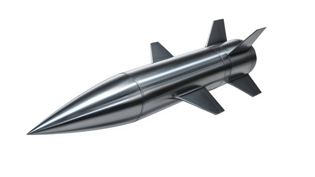 Transparent Hypersonic Missile Render – Futuristic Weapon PNG Cutout