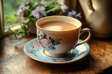 Obraz premium tea in antique glass cup