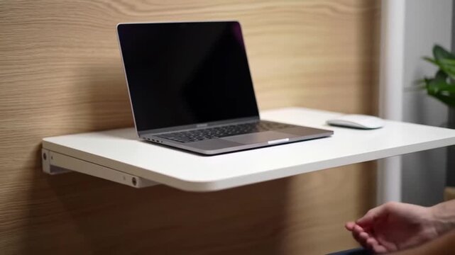 Modern wall mounted desk laptop
