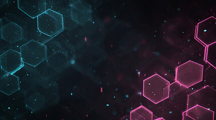 Abstract Hexagon Network Background