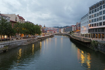 Urbanscape in the city of Bilbao