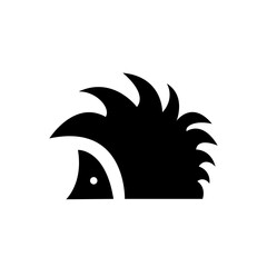 hedgehog pineapple logo design simple flat symbol icon minimalistic