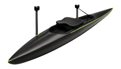 Single person rowing craft with vertical struts for lightweight maneuverability