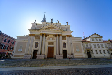 Historic cathedral of Saints Pietro and Marco in Alessandria, Italy