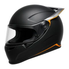 Aerodynamic racing helmet with a tear-off visor system and spoiler