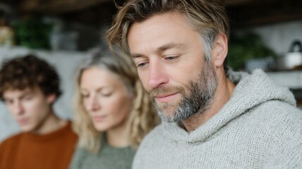 Obraz premium Man with a beard and gray hair