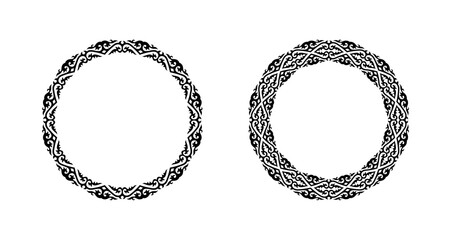 eleptical frame pattern on black colour