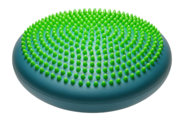 Inflatable balance disc with massage spikes for seated stability training