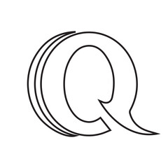 Fototapeta premium icon Q