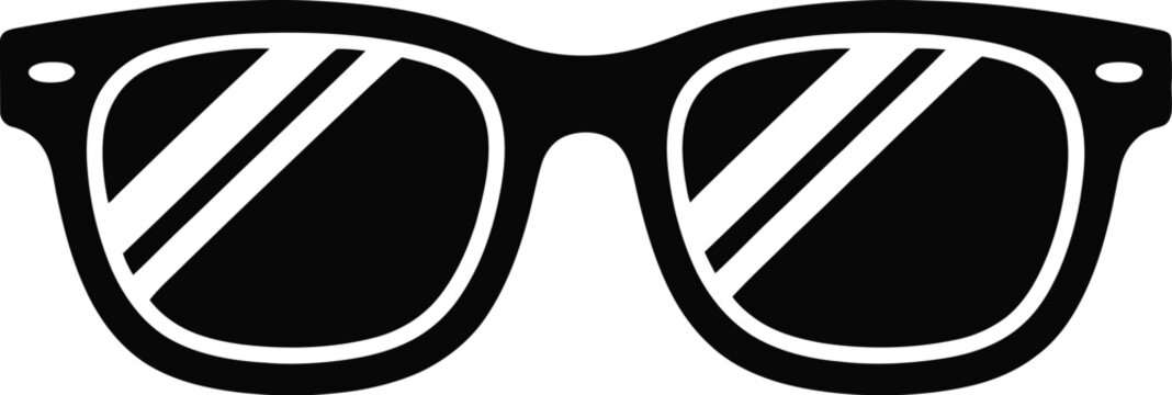 Classic wayfarer style sunglasses silhouette