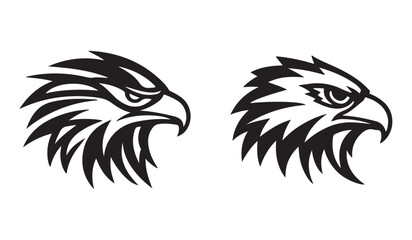 Eagle Head Silhouette Vector Set