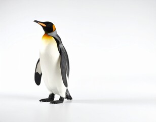 Fototapeta premium King Penguin Standing on White Background