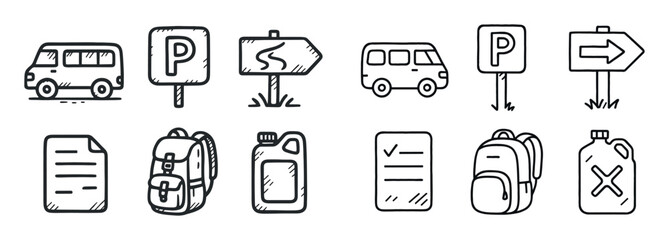 Canyoneering Icon Set
