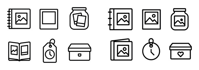 Minimalist Memory Icons