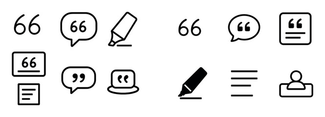 Minimalist Quote Icons