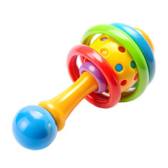 Colorful Baby Rattle Toy with Rings and Beads