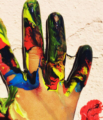 painted hands