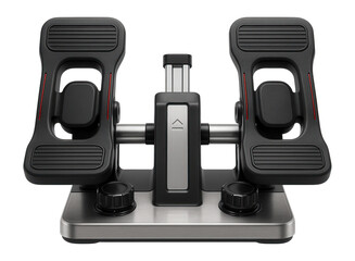 Pedal set with adjustable spacing and progressive resistance for flight simulators