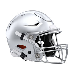Silver Football Helmet with Visor and Facemask for Sports Training and Game Day Use