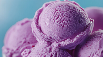 Purple ice cream delight served in a bowl, perfect for summer treats at a sunny afternoon gathering with friends or family