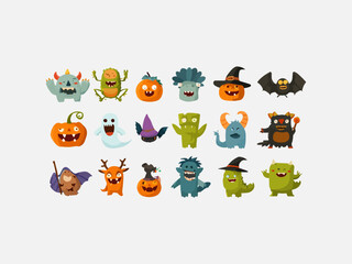 Obraz premium Happy halloween icon illustration vector