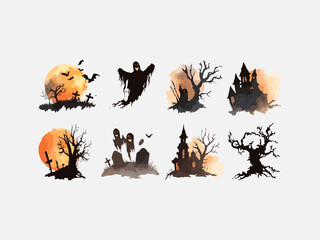 Happy halloween icon illustration vector