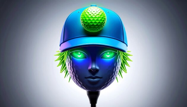 Futuristic golf head with a cap