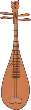 Dang bipa korean music instrument clipart