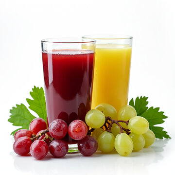 Fresh Mixed Grapes Juice with Red and Green Grapes
