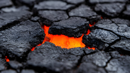 hot black lava textured background
