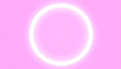 Obraz premium Bright white oval on a pastel pink background