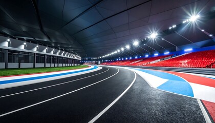 Modern indoor track arena