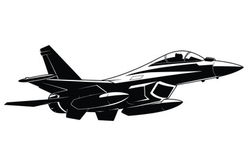 Sleek silhouette of a modern fighter jet in flight