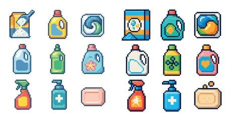 Colorful Cleaning Icons Grid