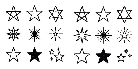 Hand-Drawn Star Icons
