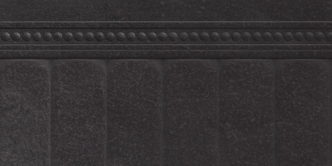 Black Cartagena Ceramic Tile Texture with Bead Border