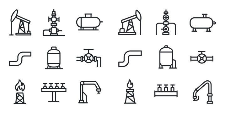Oil Production Icons